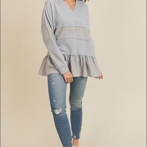 Mixed media sweatshirt